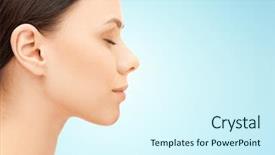  Presentation with plastic surgery - Amazing PPT theme having beauty people and plastic surgery backdrop and a cool aqua colored foreground