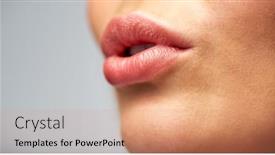  Presentation with plastic surgery - Slide set consisting of beauty-people-make-up background and a coral colored foreground