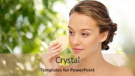  Presentation with natural skincare - Slide deck consisting of beauty people and skincare concept background and a coral colored foreground