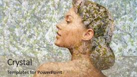  Presentation with tree silhouette - Beautiful PPT layouts featuring floral pattern and double exposure backdrop and a coral colored foreground