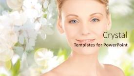  Presentation with green beauty - Slide deck having beauty-people-summer-spring background and a lemonade colored foreground