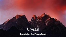  Presentation with pink beauty - Presentation theme consisting of beauty-pink-sunset-on-himalaya background and a black colored foreground