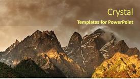  Presentation with himalaya - Audience pleasing theme consisting of beauty-pink-sunset-on-himalaya backdrop and a tawny brown colored foreground