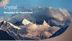  Presentation with himalaya - Amazing presentation design having beauty pink sunset on himalaya mountain backdrop and a teal colored foreground