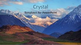  Presentation with himalaya - Slide set with beauty-pink-sunset-on-himalaya background and a light blue colored foreground