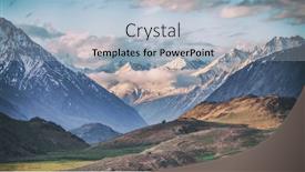  Presentation with himalaya - Cool new presentation theme with beauty pink sunset on himalaya mountain toned like instagram filter backdrop and a light blue colored foreground