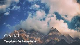  Presentation with himalaya - Colorful PPT theme enhanced with beauty-pink-sunset-on-himalaya backdrop and a dark gray colored foreground