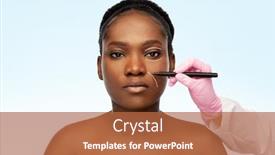  Presentation with aesthetic medicine - Colorful PPT theme enhanced with beauty-plastic-surgery-and-aesthetic backdrop and a red colored foreground