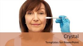  Presentation with plastic surgery - PPT theme with beauty plastic surgery and cosmetology background and a coral colored foreground