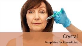  Presentation with hand surgeon - Slide deck having beauty plastic surgery and cosmetology background and a coral colored foreground