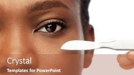  Presentation with african beauty - Colorful slide deck enhanced with beauty-plastic-surgery-and-people backdrop and a red colored foreground