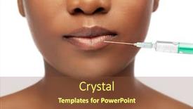  Presentation with injection plastic - Slide deck featuring beauty-plastic-surgery-and-people background and a tawny brown colored foreground