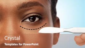  Presentation with eye surgery - Amazing slides having beauty-plastic-surgery-and-people backdrop and a red colored foreground