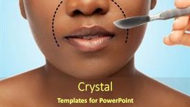  Presentation with surgical - PPT theme having beauty-plastic-surgery-and-people background and a tawny brown colored foreground