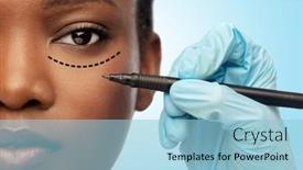  Presentation with eye surgery - Cool new PPT layouts with beauty-plastic-surgery-and-people backdrop and a light blue colored foreground