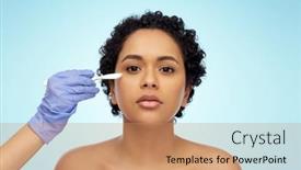  Presentation with african beauty - PPT layouts having beauty-plastic-surgery-and-people background and a coral colored foreground