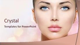  Presentation with beautiful skin - Audience pleasing slide set consisting of beauty portrait beautiful spa woman backdrop and a lemonade colored foreground