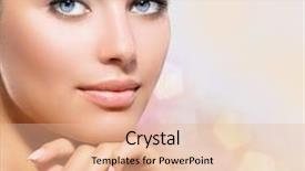  Presentation with pink beauty - Slide set enhanced with beauty portrait beautiful spa woman background and a lemonade colored foreground