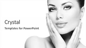  Presentation with black youth - Cool new PPT theme with beauty portrait beautiful spa woman backdrop and a white colored foreground