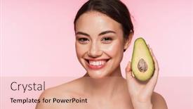  Presentation with pink beauty - Theme enhanced with beauty-portrait-of-a-beautiful background and a coral colored foreground