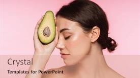  Presentation with pink beauty - Amazing PPT layouts having beauty-portrait-of-a-beautiful backdrop and a coral colored foreground