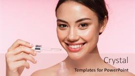  Presentation with pink beauty - Cool new PPT layouts with beauty-portrait-of-a-beautiful backdrop and a coral colored foreground