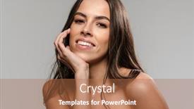  Presentation with beauty - Slides featuring beauty-portrait-of-a-smiling background and a red colored foreground