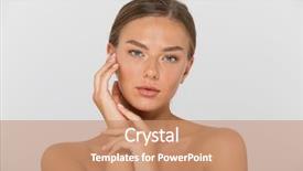  Presentation with food and beauty - Presentation theme with beauty portrait of a topless background and a coral colored foreground