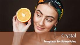  Presentation with beauty beautiful autumn in japanese - Slide deck with beauty portrait of a topless background and a red colored foreground