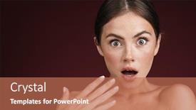  Presentation with beauty - Slide set having beauty-portrait-of-a-topless background and a coral colored foreground