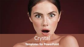  Presentation with beauty - Cool new slide set with beauty-portrait-of-a-topless backdrop and a coral colored foreground
