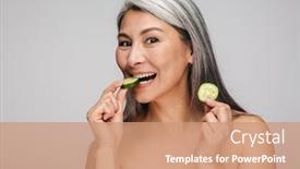  Presentation with long hair - Amazing slide set having beauty-portrait-of-an-attractive backdrop and a coral colored foreground