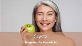  Presentation with green beauty - Amazing slide deck having beauty-portrait-of-an-attractive backdrop and a coral colored foreground