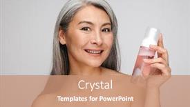  Presentation with plastic bottle - Cool new PPT layouts with beauty-portrait-of-an-attractive backdrop and a coral colored foreground