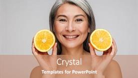  Presentation with wrinkles gray hair - Amazing slide deck having beauty-portrait-of-an-attractive backdrop and a coral colored foreground