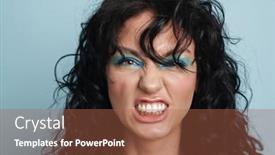  Presentation with beauty makeup - Cool new slides with beauty-portrait-of-an-attractive backdrop and a red colored foreground