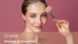  Presentation with pink beauty - Slide deck with beauty-portrait-of-an-attractive background and a coral colored foreground