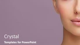  Presentation with human face - Audience pleasing PPT theme consisting of beauty-portrait-of-healthy backdrop and a gray colored foreground