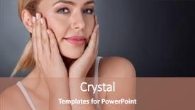  Presentation with maturity - Cool new presentation theme with beauty portrait of tender maturity woman backdrop and a coral colored foreground