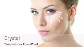  Presentation with medical procedures - Amazing slide set having beauty-portrait-of-young-woman backdrop and a lemonade colored foreground