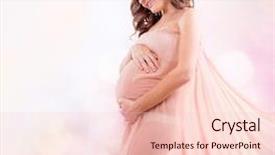  Presentation with maternity - Presentation theme with beauty pregnant woman in blowing background and a lemonade colored foreground