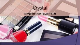  Presentation with beauty cosmetic - Amazing slide deck having traditional christmas fruit cake pudding with marzipan and fresh berries on a wooden background backdrop and a light gray colored foreground