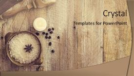  Presentation with treatment - Theme consisting of beauty product - composition of spa treatment background and a coral colored foreground