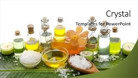  Presentation with health hope healing - Presentation theme with beauty product - health spa background and a white colored foreground