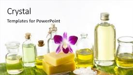  Presentation with wellness - Colorful presentation design enhanced with beauty product - home-made soap in wellness still backdrop and a pink colored foreground