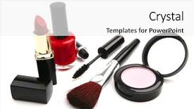 Presentation with beauty makeup - Slide deck consisting of beauty product - new makeup set isolated background and a white colored foreground