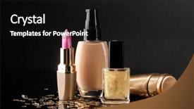  Presentation with beauty product - Cool new presentation design with beauty product - osmetics isolated on black backdrop and a black colored foreground