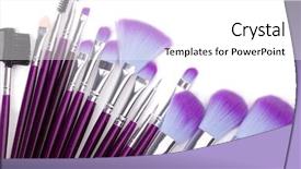  Presentation with facial - Amazing PPT layouts having beauty product - set of facial make up backdrop and a white colored foreground