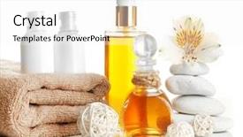  Presentation with spa - Slide set featuring beauty product - spa still life isolated background and a white colored foreground