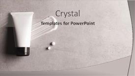  Presentation with beauty-product - Presentation theme enhanced with beauty-product-white-tube and a light gray colored foreground